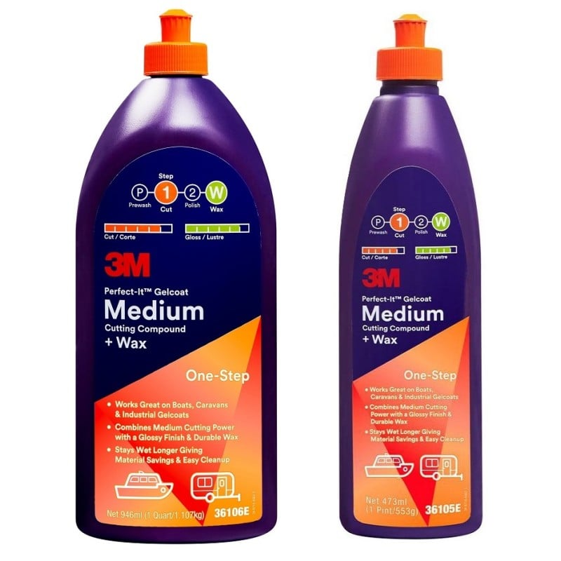 3M Marine Gelcoat Medium Cutting Compound Wax 946ml 36106E Sealants